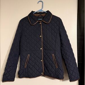 SOLD Lauren Ralph Lauren Quilted Velboa Lined Coat M